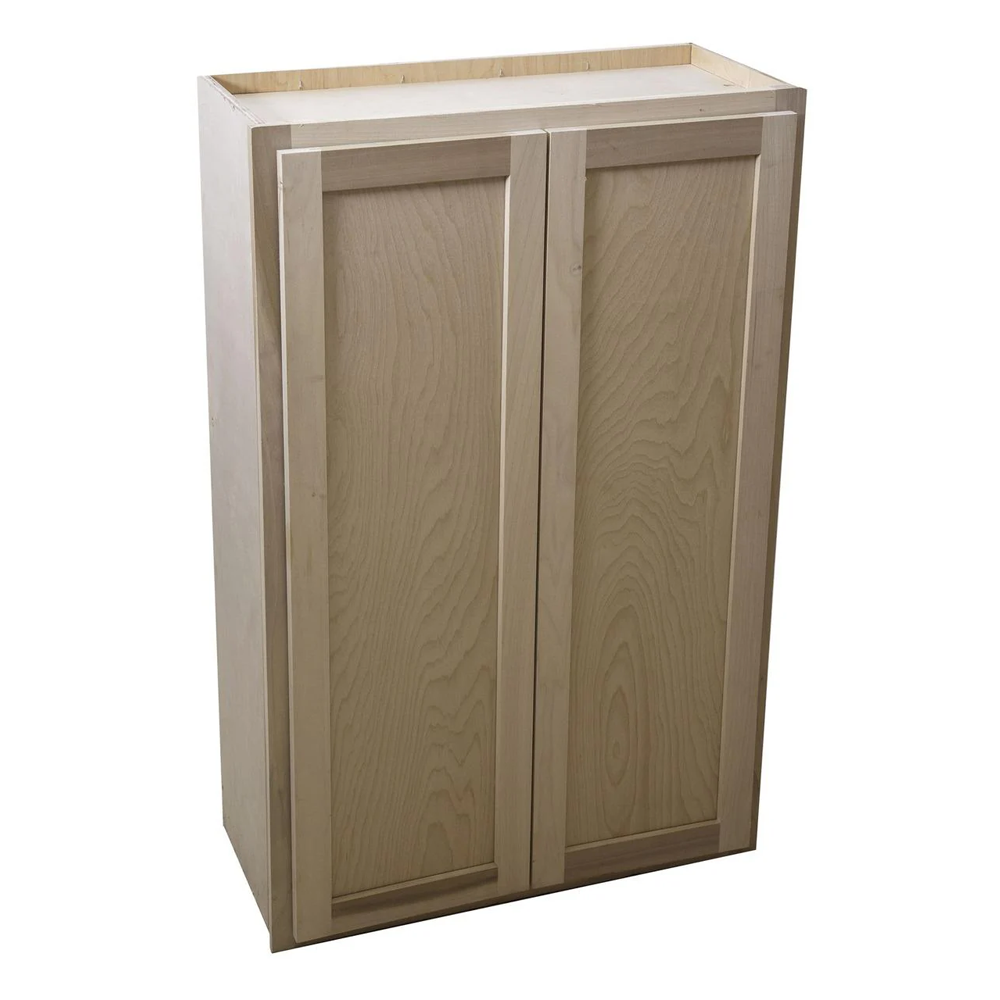 Kitchen Wall Cabinet | Unfinished Poplar | Shaker Style | 27x42x12 in